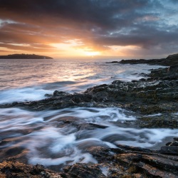 Sunrise at Pendennis Point in Cornwall